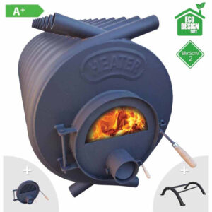 HEATER - Teplovzdušná kamna HEATER 35 kW s prosklenými dvířky a stojanem - LÍBI ELEKTRO
