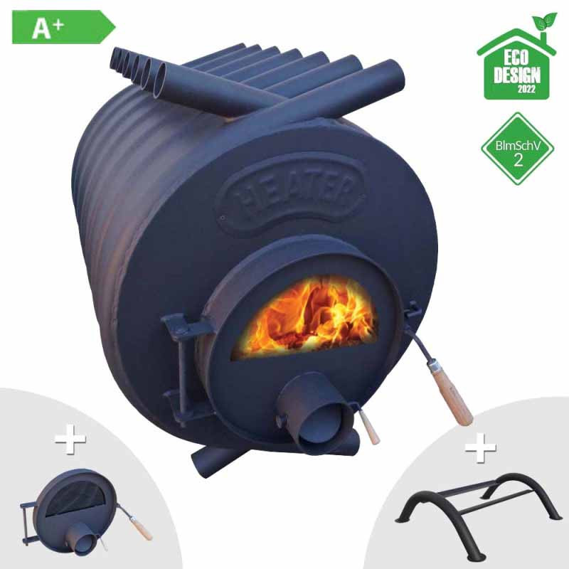 HEATER - Teplovzdušná kamna HEATER 30 kW s prosklenými dvířky a stojanem - LÍBI ELEKTRO