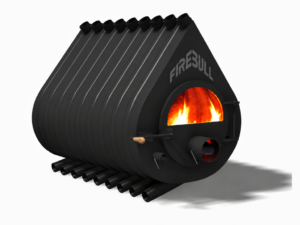 Firebull - Teplovzdušná kamna FIREBULL S16, prosklená dvířka, levé panty, černé logo - LÍBI ELEKTRO