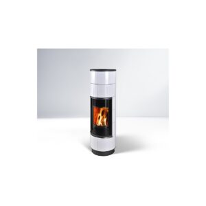 THORMA - Kachlová kamna THORMA DELIA PLUS, černá / bílá keramika - LÍBI ELEKTRO