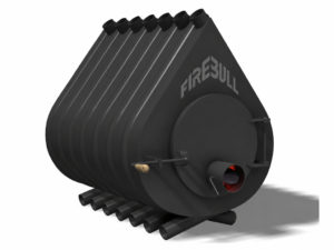 Firebull - Teplovzdušná kamna FIREBULL S14, plná dvířka, levé panty, černé logo - LÍBI ELEKTRO