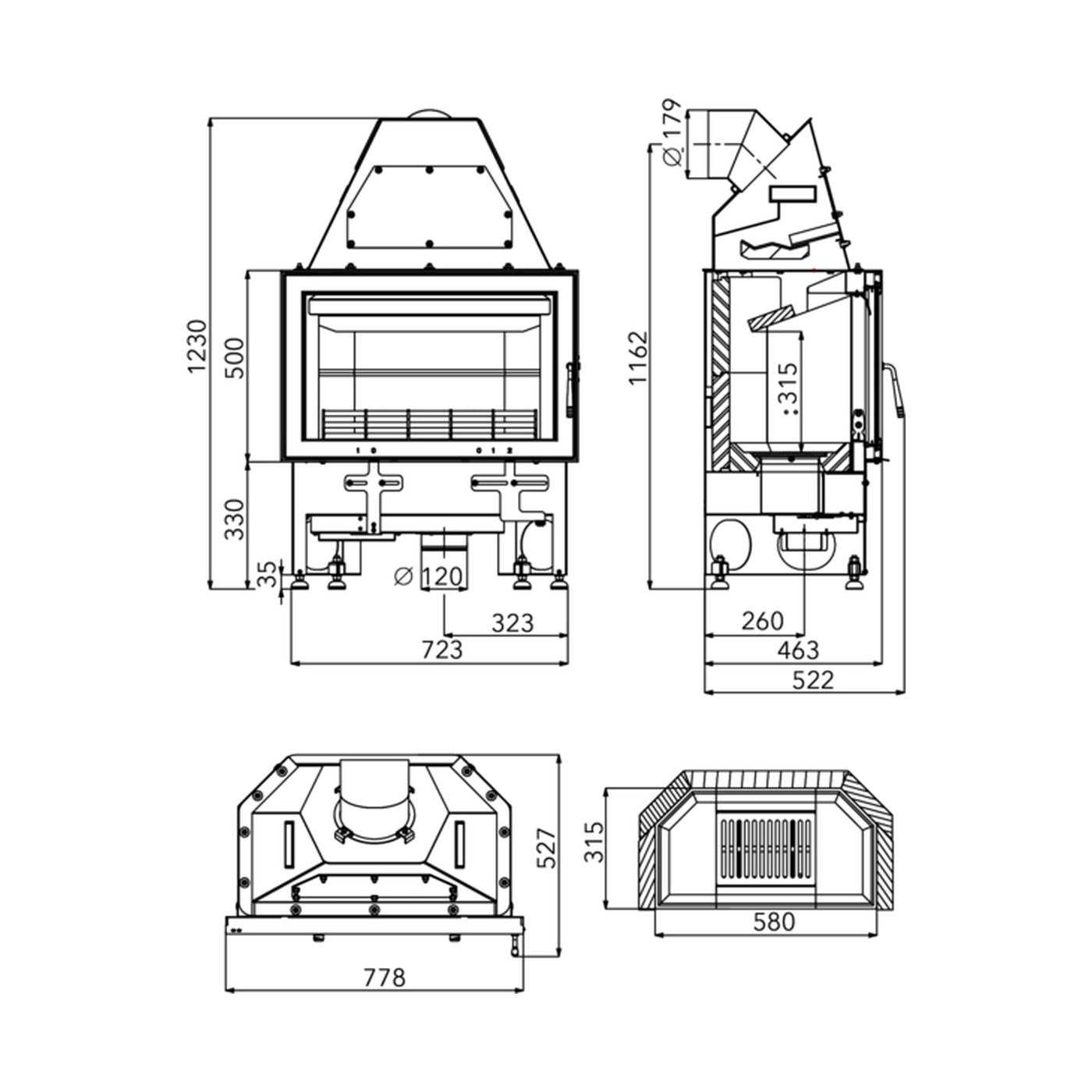 HAAS+SOHN - Krbové vložky HAAS+SOHN NOVARA, antracit - LÍBI ELEKTRO