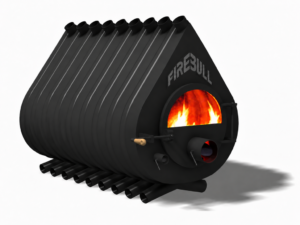 Firebull - Teplovzdušná kamna FIREBULL S18, prosklená dvířka, pravé panty, stříbrné logo - LÍBI ELEKTRO