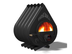 Firebull - Teplovzdušná kamna FIREBULL S10, prosklená dvířka, levé panty, černé logo - LÍBI ELEKTRO